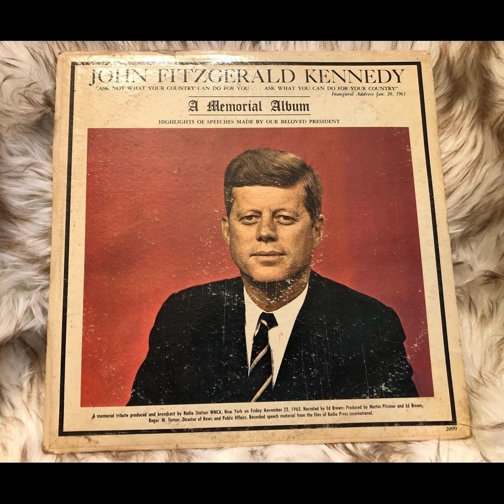 John Fitzgerald Kennedy a memorial vinyl record